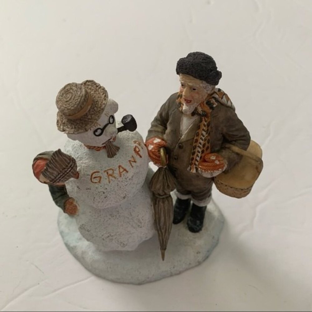 Winter Norman Rockwell figure Gramps Encounters Grmaps (1999) Snowman